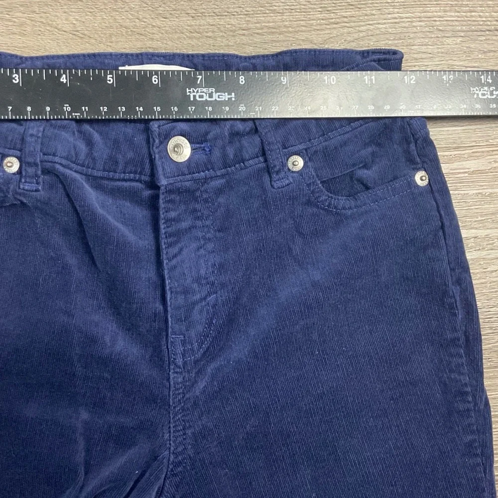 Vineyard Vines Corduroy‎ Straight Leg Pants Girls 12 Navy Blue Adjustable Preppy